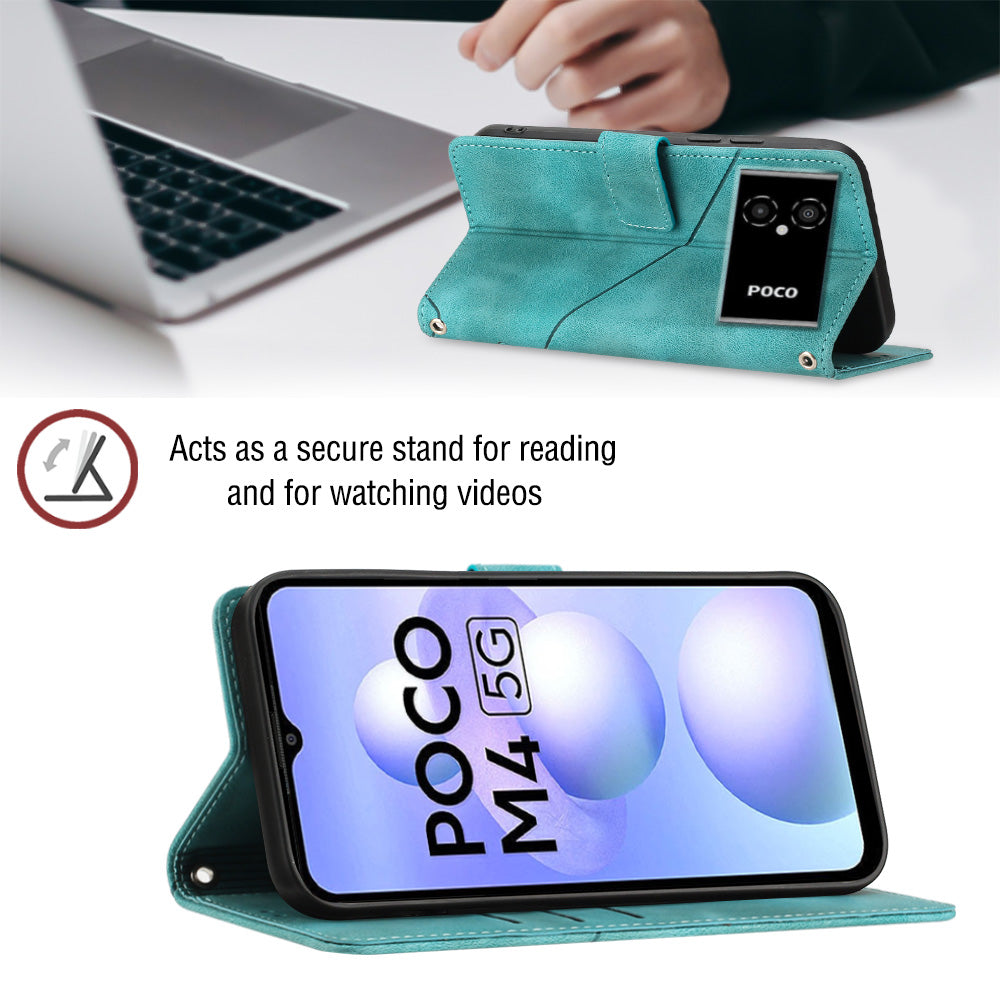 Cell Phone Case For Xiaomi Poco M4 5G M5 4G PT005 YB Imprinting Series-6 Leather Skin-friendly Imprinted Phone Cover Cell Phone Case For Xiaomi Poco M4 5G M5 4G PT005 YB Imprinting Series-6 Leather Skin-friendly Imprinted Phone Cover